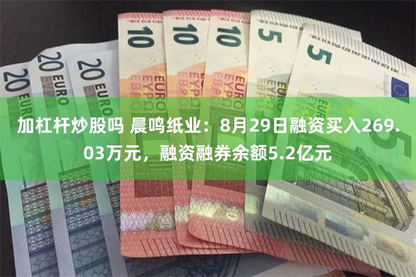 加杠杆炒股吗 晨鸣纸业：8月29日融资买入269.03万元，融资融券余额5.2亿元