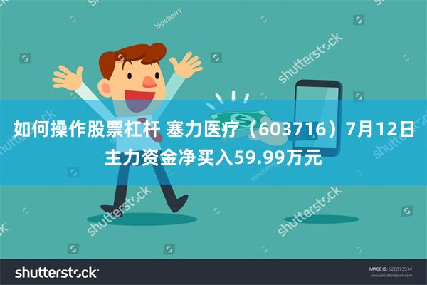 如何操作股票杠杆 塞力医疗（603716）7月12日主力资金净买入59.99万元