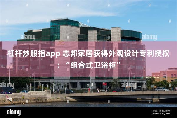 杠杆炒股指app 志邦家居获得外观设计专利授权：“组合式卫浴柜”